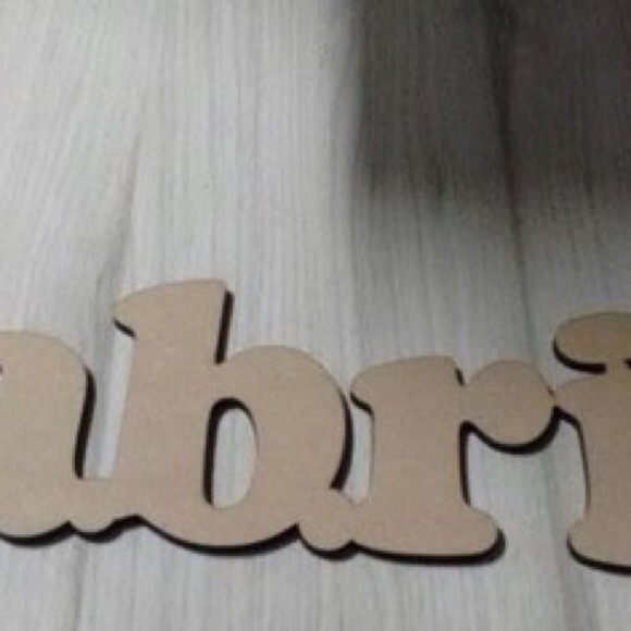 Nome decorativo em MDF cru (1metro)