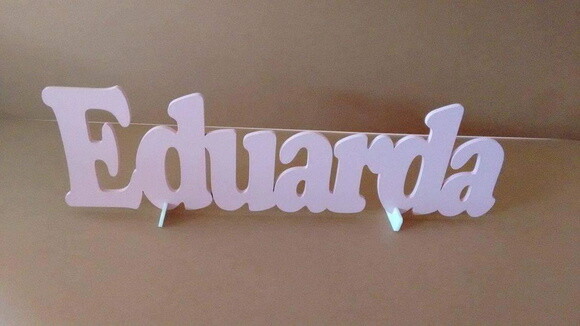Nome decorativo em MDF Pintado