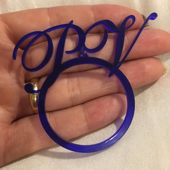 Porta Guardanapo argola com iniciais 2