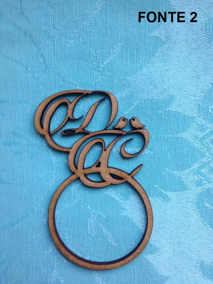 Porta Guardanapo com iniciais em MDF