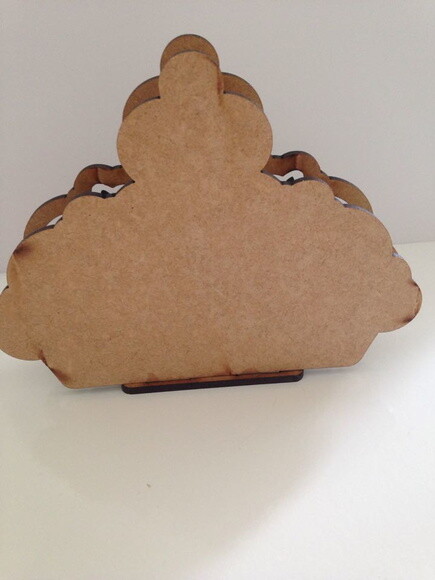 Porta guardanapo gravado Coroa G MDF