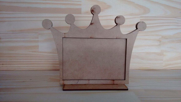 Porta Retrato Coroa em MDF crú
