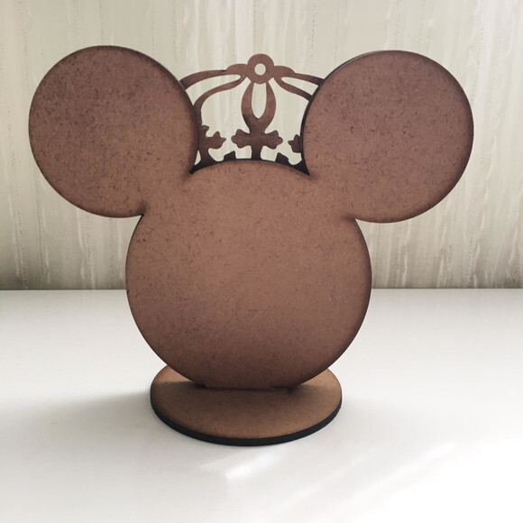 Porta Retrato Mickey com coroa MDF