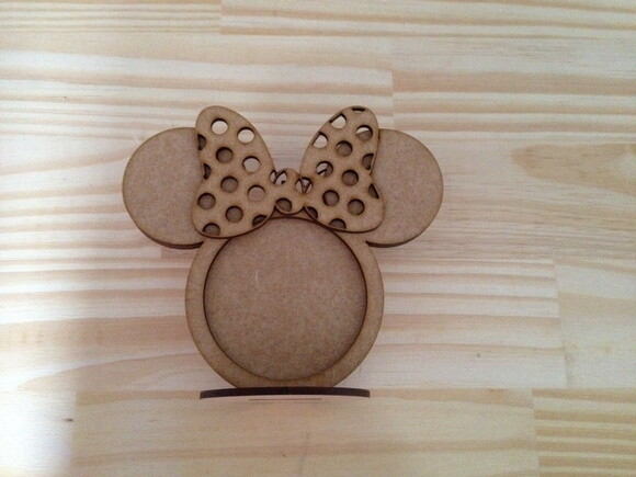 Porta Retrato Minnie em MDF crú