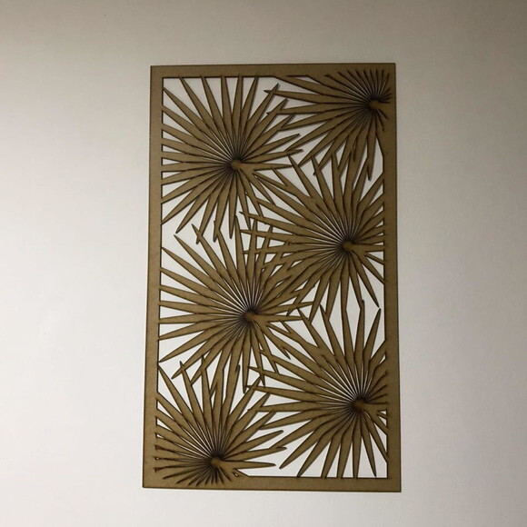 Quadro Painel Vazado MDF Crú