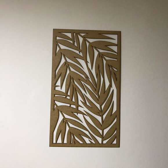 Quadro Painel Vazado MDF Crú