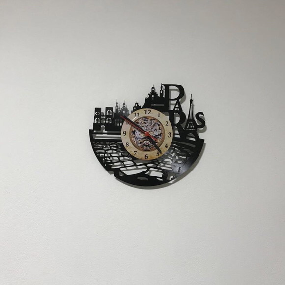Relógio de parede de vinil