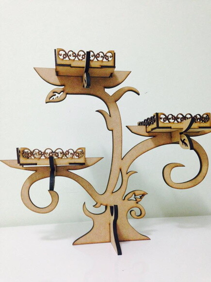 Trio mini bandejas provençal em MDF