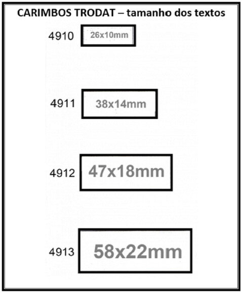 Carimbo Automático Personalizado Trodat (38x14 mm)