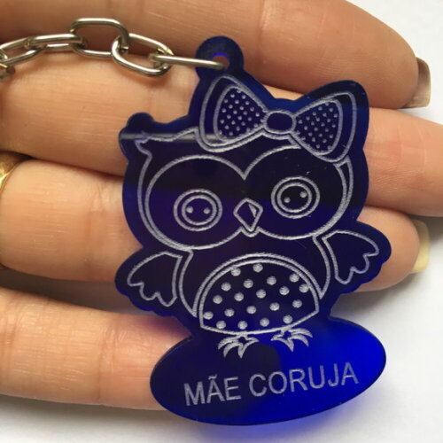 Chaveiro Coruja Acrílico