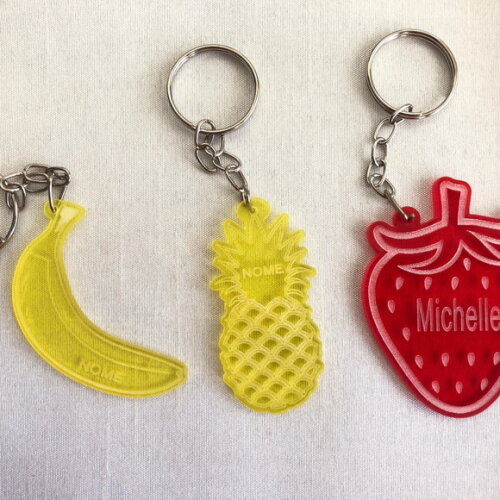 Chaveiro Frutas - Morango, Abacaxi, Banana