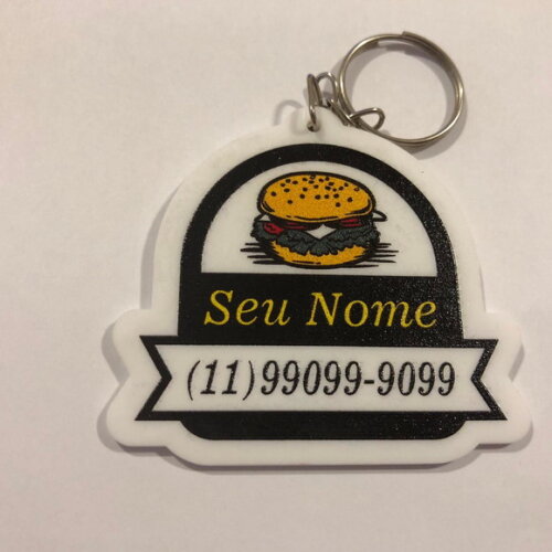 Chaveiro Hamburgueria impresso