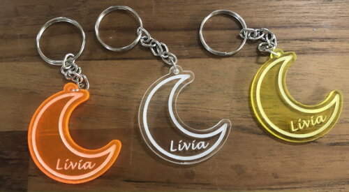 Chaveiro Lua Personalizado em Acrílico