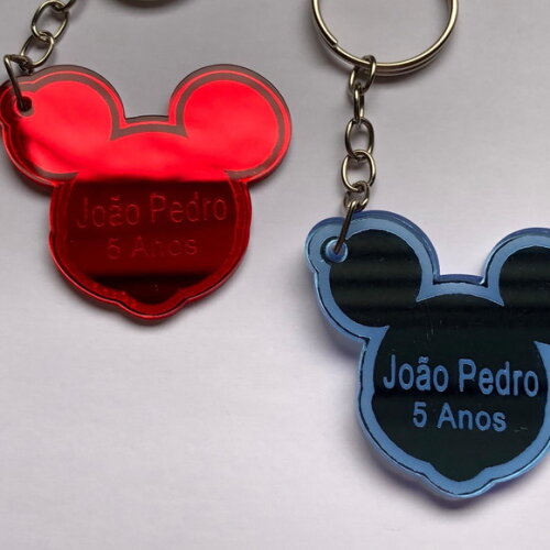 Chaveiro Mickey Acrílico Espelhado 2