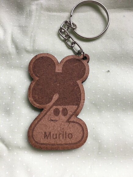 Chaveiro NÚMERO Mickey/Minnie MDF