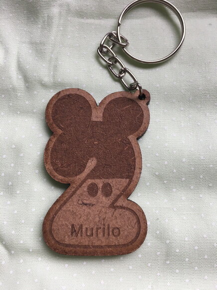 Chaveiro NÚMERO Mickey/Minnie MDF