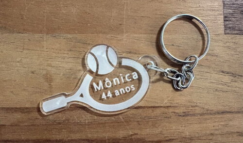 Chaveiro Raquete Bolinha Beach Tennis Personalizado