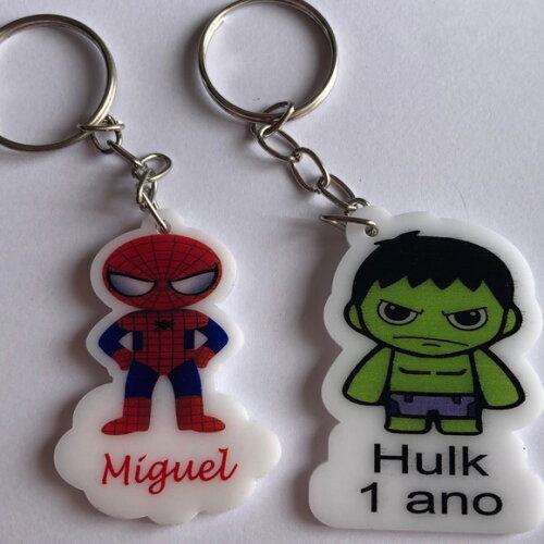 Chaveiro Super Heróis com Nome