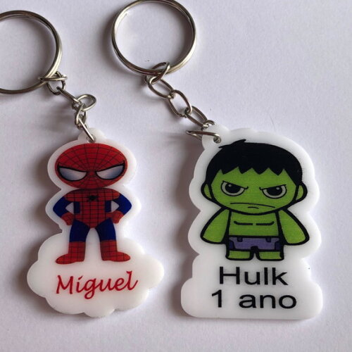 Chaveiro Super Heróis com Nome