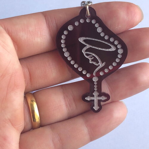 Chaveiro Terço Nossa Senhora