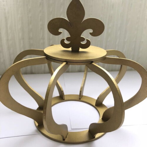 Coroa 3D em MDF pintado