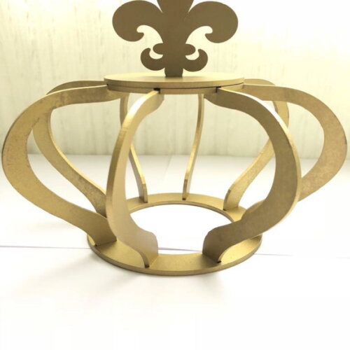 Coroa 3D em MDF pintado