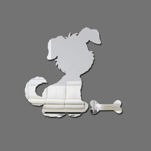 Espelho acrílico decorativo Cachorro