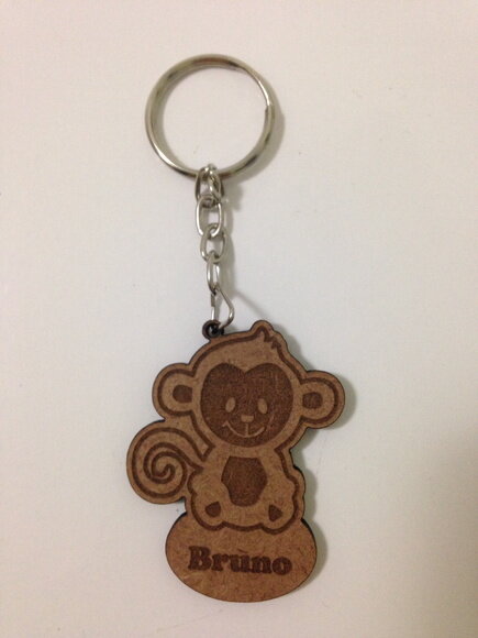 Kit chaveiro Macaco Safari MDF