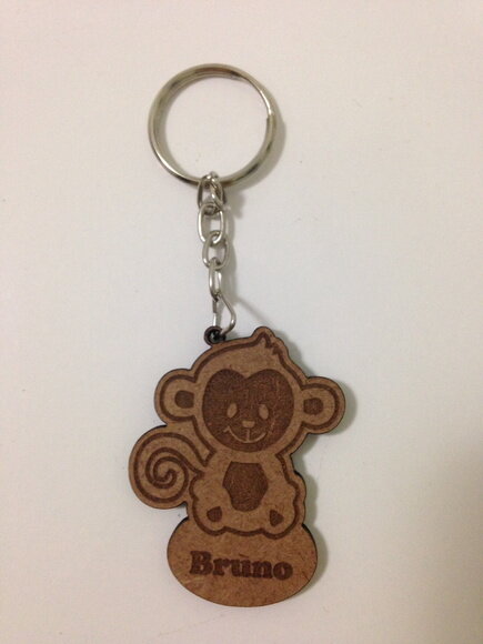 Kit chaveiro Macaco Safari MDF