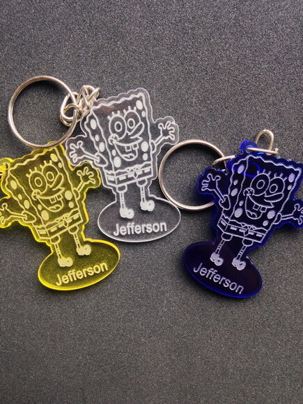 Kit Chaveiro Modelo Bob Esponja