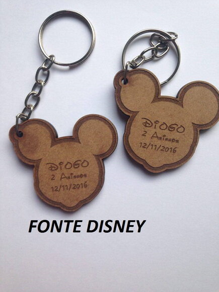 Kit chaveiro modelo Mickey MDF