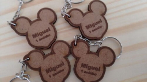 Kit chaveiro modelo Mickey MDF