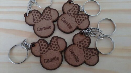 Kit chaveiro modelo Minnie MDF