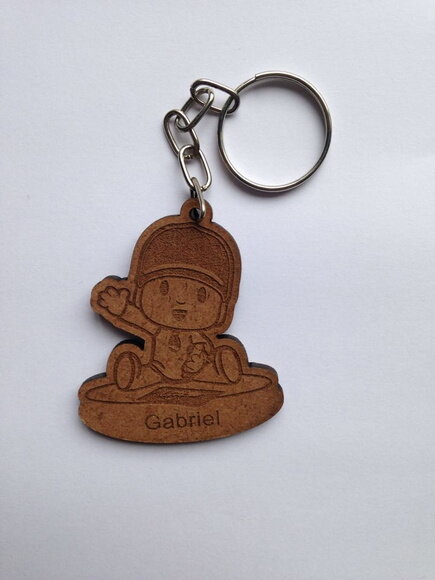 Kit chaveiro modelo Pocoyo MDF