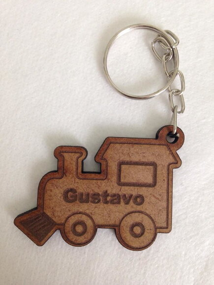 Kit chaveiro Trenzinho MDF