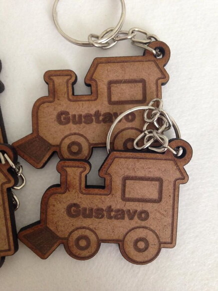 Kit chaveiro Trenzinho MDF