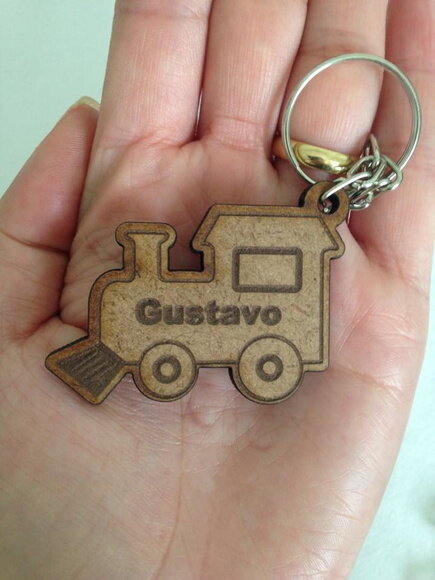 Kit chaveiro Trenzinho MDF