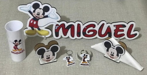 Kit para Festa Mickey com copo MDF