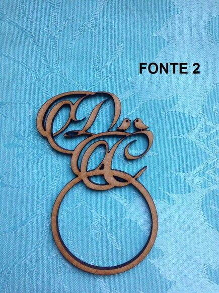 Porta Guardanapo com iniciais em MDF