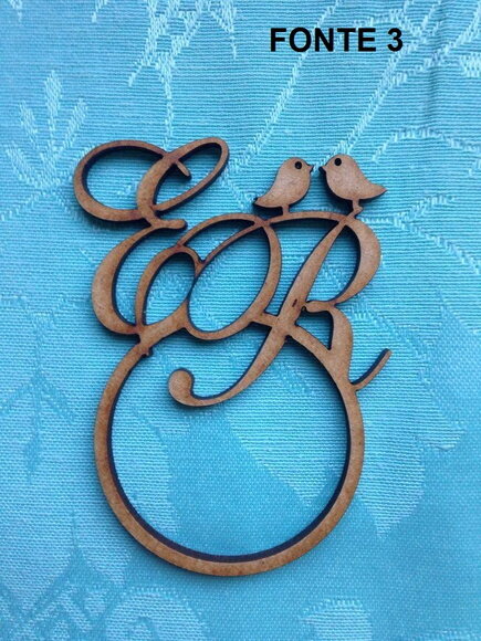 Porta Guardanapo com iniciais em MDF