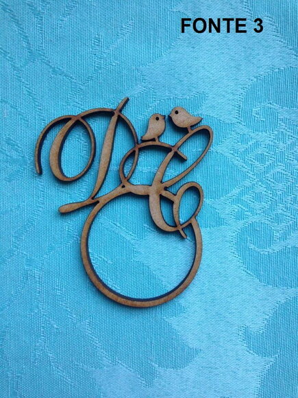 Porta Guardanapo com iniciais em MDF