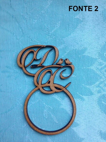 Porta Guardanapo com iniciais em MDF