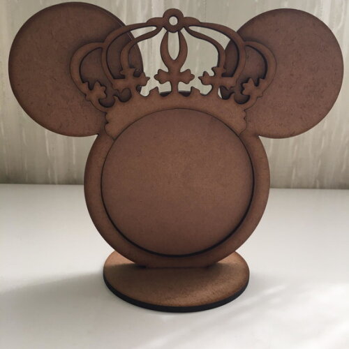 Porta Retrato Mickey com coroa MDF