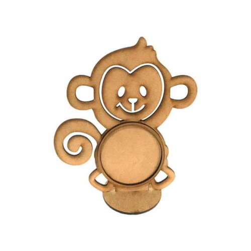 Porta Retrato Macaco em MDF crú