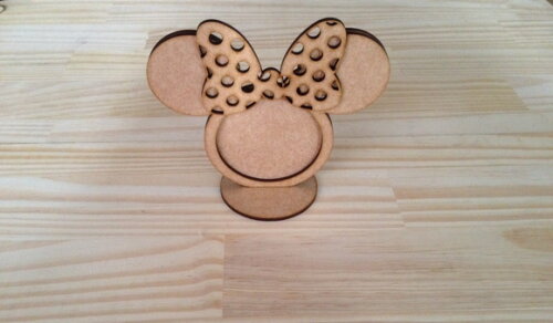 Porta Retrato Minnie em MDF crú