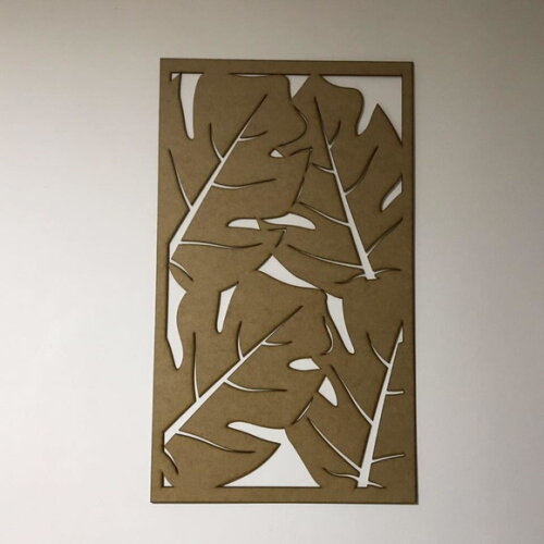 Quadro Painel Vazado MDF Crú