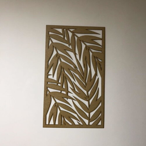 Quadro Painel Vazado MDF Crú