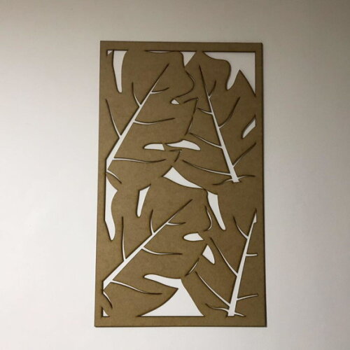 Quadro Painel Vazado MDF Crú