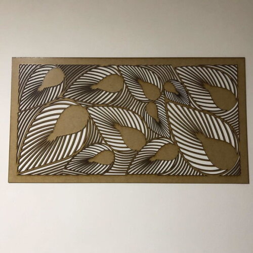 Quadro Painel Vazado MDF Crú