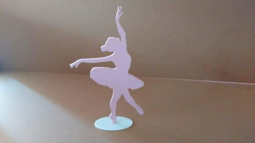 Silhueta Bailarina MDF pintado